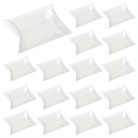 Rimikuru 100pcs Transparent Pillow Box Gift Box Wrapping Pillow Molds (Set of 50, 8cm x 5cm x 2cm)