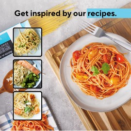 Fiber Gourmet Pasta | Light Spaghetti Pasta | Low Net Carb, Fiber-Rich, Low Calorie Healthy Pasta | Made in Italy, Kosher, Vegan, Non-GMO | 8 Oz, Pack of 6