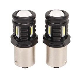 2Pcs LED Bulb 120W 1500LM BA15S 1156 Super Bright 12‑24V Universal Signal Reverse Lamp Bulb for Car SUV Truck RV White Light 6000K