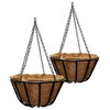 Gardman Blacksmith Hanging Baskets with Coco Liners, 16" dia., Pack
