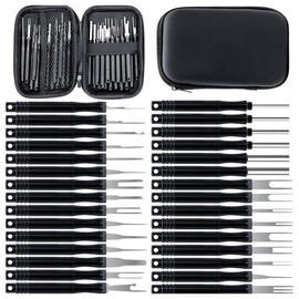 Xiciki Pin Removal Tool Car Set, 30 Pieces Terminal Remover, Pin Release Tool for VW, Car Cable Plug Removal Tool, with Tool Bag for Most Connection Terminals