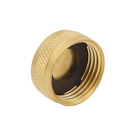 HYDRO MASTER 0712901 Brass Garden Hose Cap, 2 Pack of Solid Brass,3/4 Inch Garden Hose Thread Female End.