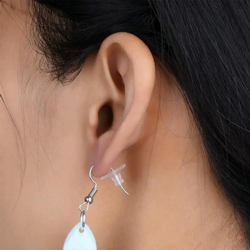 Earring Backs Rubber, 200pcs Soft Clear Silicone Earring Backs for