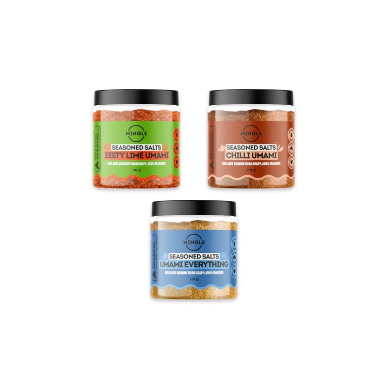 Mingle Seasoning No Nasties Seasoned Salt Jars 3 Pack