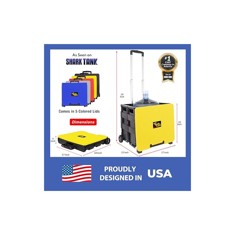 dbest Products Quik Cart - Cajón Plegable con Ruedas para