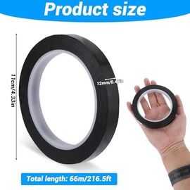 COSIMIXO - Cinta negra de 30 m x 2 pulgadas, impermeable, sin residuos, no reflectante, fácil de rasgar, cinta de escenario mate para fotografía, fond
