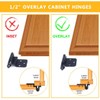 20 Pack Cabinet Hinges, Matte Black Self Closing Overlay Kitchen