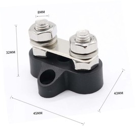 Gatuida 3pcs Heavy Duty Block 48v Terminal Car Boat Studs Bus Bar Dual Marine Terminal Block