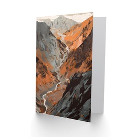 Artery8 Scafell Pike Hiking Trail Rocky Mountain Landscape Christmas Card