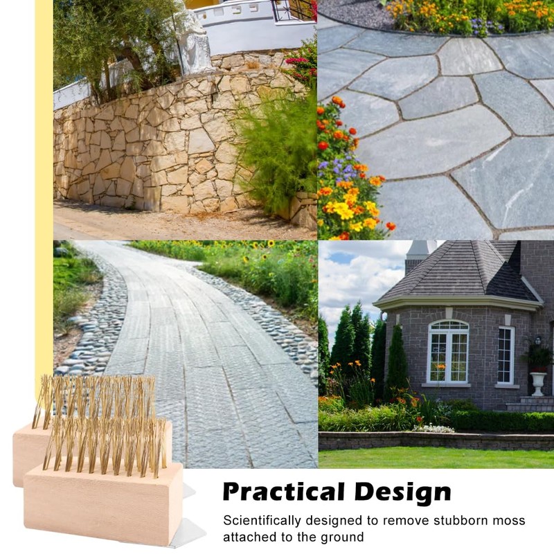 YBENWL ​​5-Pack Weed Brush Head with Durable Steel Bristles, Manual