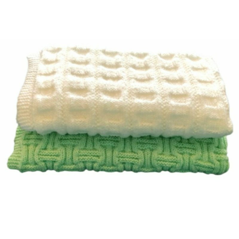 Peach Unicorn Designs Knitting Patterns for Baby Blankets x 2,