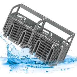 YEECHUN UPGRADED 00675794 675794 Dishwasher Silverware Basket Replacement 00704855 9001396277-Set of 2, Compatible with Bosch Dishwasher Parts SHE55M15UC/64 SHX5AVF5UC/22 SHE3ARF6UC/22 Utensil Basket