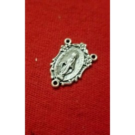 10 ROSARY CENTER & 10 CRUCIFIX  CROSS SILVER PLATED  Rosaries Parts