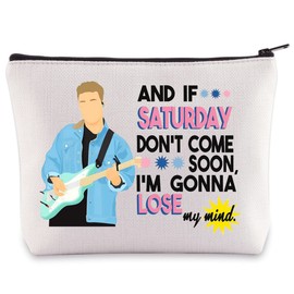 BWWKTOP Saturday Musical Cosmetic Makeup Bag Sam Fans Gift And If Saturday Don't Come Soon I'm Gonna Lose My Mind Zipper Pouch Bag Song Lyrics Merchandise, And If Saturday, Bag