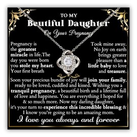 To My Daughter On Your Pregnancy Necklace, Mom To Be Necklace, First Time Mom Necklace Gift, Pregnancy Congratulations Gift, Pregnancy Necklace For Expecting Mom, Pregnant Daughter Gifts From Mom Dad