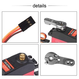 High Torque Servo, Waterproof Metal Gear Servo Fast Reaction for Servo Operation(DSSERVO DS3218MG 20kg Torque)