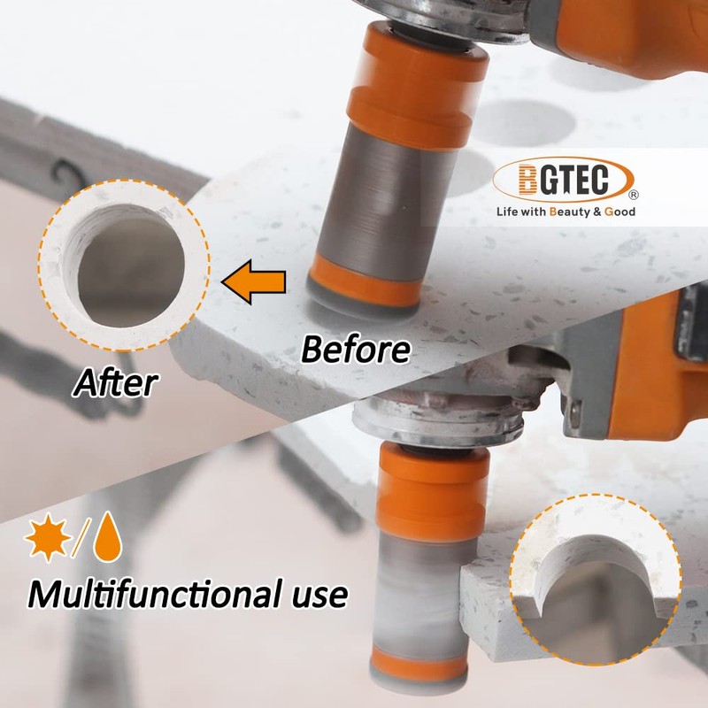 BGTEC Diamond Hole Saw Kit - 8PCS 25/35/50/75/100mm Core Bit