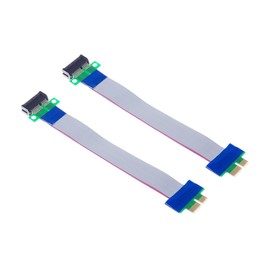 NOYITO PCI-E Extension Cable Adapter Cable 36Pin PCI-E 1x Riser Card Cable Length 8.5 inches Compatible with pc Suitable for 1U 2U (Pack of 2)