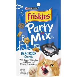 Purina Friskies Beachside Crunch Party Mix Cat Treats, 2.1 Ounce