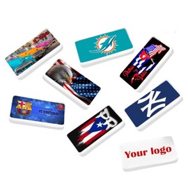 RCP PRODUCTS Dominos Set for Adults – Domino Cubano Profesional de 55 Fichas, Metal Spinner,Caja de Madera, Board Game with Wood Case Juegos de Mesa (Customized Tiles)