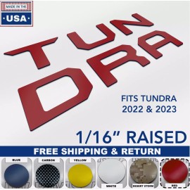 Advanced Trims Set of 4 RED  Tundra 2022-2025 : Tailgate + lower grill +TRD Grill + 3 RED Lines