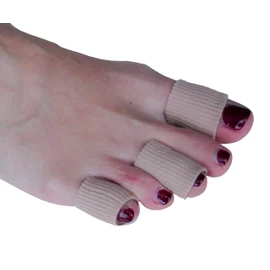 Toe Tube Cushions. 5 Size Sleeves to be Cut to Fit. Soft Gel & Fabric Pad Protectors for Corns, Blisters, Calluses, Anti Friction for Toes and Fingers.