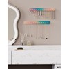 NiHome Wall Mount Acrylic Jewelry Organizer 2-Pack, Durable Sleek Rack