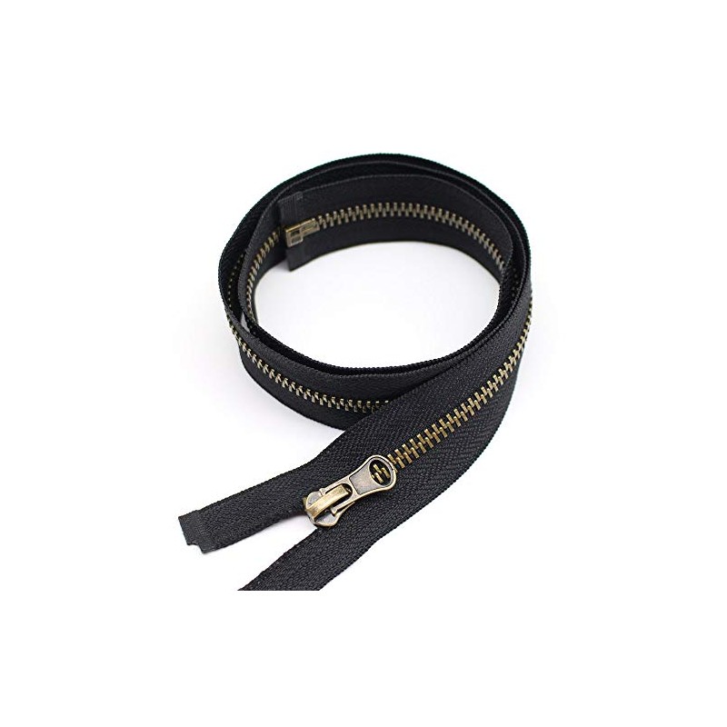 YaHoGa 2PCS #5 30 Inch Antique Brass Separating Jacket Zipper