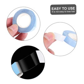 Beavorty 1 Roll Wig Tape Wig Glue Strips Lace Tape for Wigs Bonding Hair Glue Strip Stickers Cream Ribbon Two Lace Front Tape Kit Clear Lace Glue 2 Sided Tape Double Sided Tape Fiber Blue
