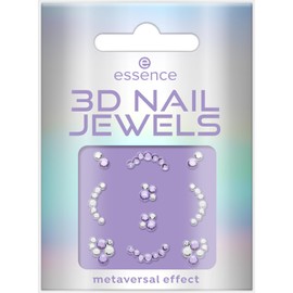 Essence 3D Nail Stickers No. 01 Violet Express Result Instant Result Holographic Glitter Nanoparticles Free Pack of 10