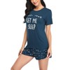EISHOPEER Women's Shorts Pajama Set Short Sleeve Tee Sleepwear Nightwear