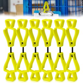 BOZZYS Glove Clips For Work Glove Holders,6 Pack Yellow Grabber Clamp, Outdoor Anti-Drop Keeper,For Safety Worker Construction Guard Labor,Glasses Helmets Glove(BD-AJ122-6PCS)