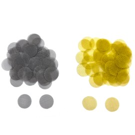 XYSM 200pcs Pipe Screens, 3/4 Inch Pipe Filters, 100pcs Premium Stainless Steel Pipe Screens and 100pcs Brass Filters (100 silvery，100 golden)