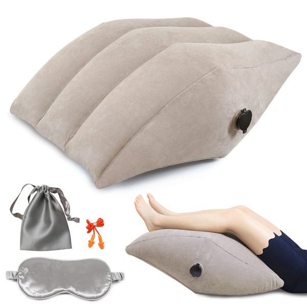 AceList Vein Cushion, Leg Raise Pillow, Portable Leg Cushion, High Position, Improves Blood Circulation and Reduces Swelling, for Pregnant Women, Operations and Athletes, Grey