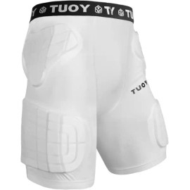 축구 야구용 남성 패딩 거들 컴프레션 5패드 통합 엉덩이 꼬리 허벅지 보호대 [Small] Men's Padded Compression Girdle with Integrated 5 Pads for Soccer and Baseball - Hip, Tail, Thigh Protector [Small]