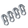 4Pcs Trailer Snap Hook 90mm Iron Tow Hook Safety Chain