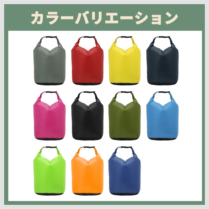 RENEWREVITAL ドライバッグ 防水バッグ S-容量:3L スタッフバッグ 完全防水 バッグ 小さめ トートバッグ 撥水