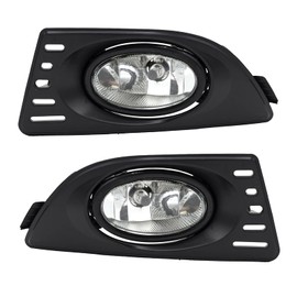 YLT AUTO Front Bumper Running Fog Light Replacement Kit Clear Lens with Pair of Bulbs and Switch Wiring Kit for 2005 2006 Acura RSX 2DR (Left and Right)