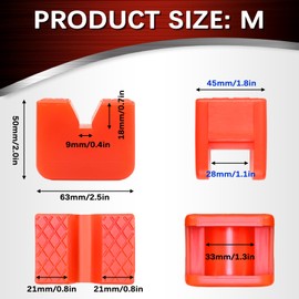 Polyethylene Jack Stand Pads Adapter Universal Slotted Frame Rail Pinch Welds Protector Jack Pads Adapter -3.0 tons Red (28mm =1.1")