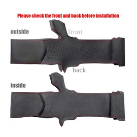 USHTIGER Car Steering Wheel Cover for 2015 Hyundai Genesis Coupe 2.0T 2012 2010 r spec 2011 2012 3.8 Track 2013 2014 2016 DIY Hand Sewn Hand-Stitched Steering Wrap Interior Accessories Black