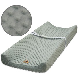 BlueSnail Ultra Soft Minky Dot Changing Pad Cover (Gray)