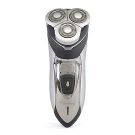 Paul Anthony Pro Series 3 Titanium Mens Cordless Rotary Shaver / 3 Titanium Steel Flexible Heads / 40 Minute Usage/Washable Head/Comfortable Rubberised Grip - Silver/Black - H5010BK