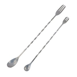 Vctitil 2Pcs Bar Spoon Set,Stainless Steel Cocktail Mixing Stirrers Long Handle Stirring Spoons Bar Mixing Spoons for Home and Bar(2pcs)(Large)