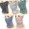 Summer Flower Antibacterial 2-Layer UV Protection Mask Sun Shade Fashion Black 3ea