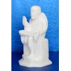 StonKraft 6 Inch Indian White Marble Stone Saibaba, Sai Ram,