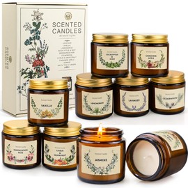 10 Pack Candles for Home Scented Aromatherapy Candles Gifts Set for Women, Natural Soy Wax Amber Candles Set, Birthday, Mother's Day, Christmas, Anniversary Present