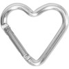 Calsgkspray Aluminum Alloy Heart Shaped Carabiner Clip Keychain Clip Spring