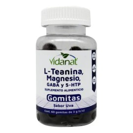 Teanina Magnesio Gaba Htp Gomitas Uva Vidanat