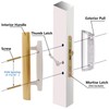 TPard Sliding Glass Patio Door Handle Replacement Set with Oak