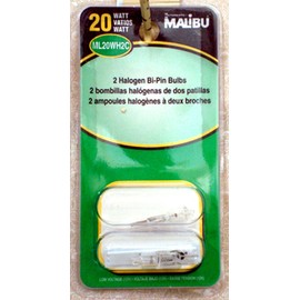 Malibu (4) 20w BI-PIN Halogen Low Voltage Landscape Light Bulbs (ML20WH2C) New
